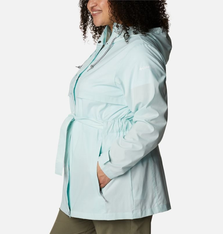 Women's Columbia Pardon My Trench Rain Jackets Turquoise | Plus Size CA-Q1834